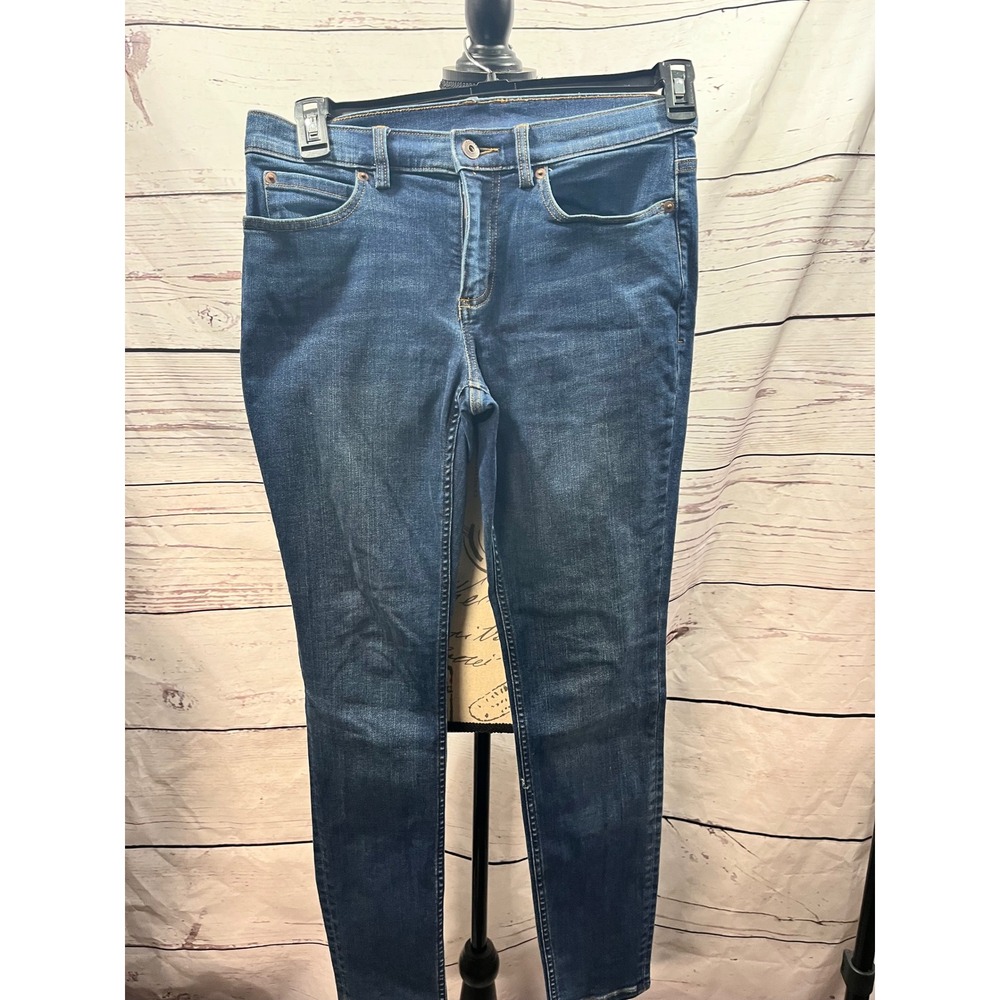 Duluth Trading Co Womens Skinny Jeans Dark Wash Denim Size 6 Mid Rise Stretch